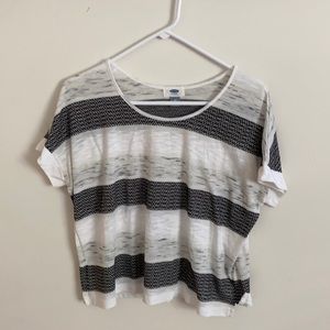 Boxy fit striped shirt